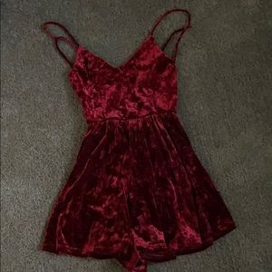 Red velvet romper